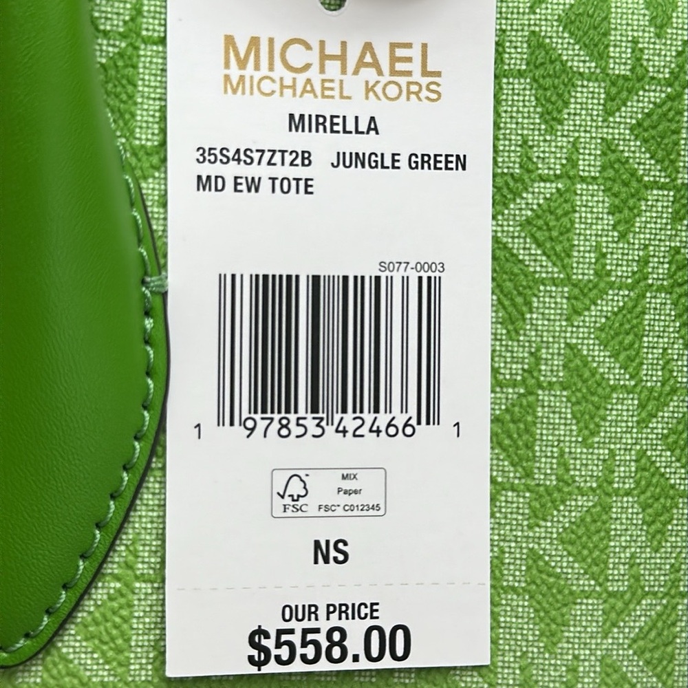 Michael Kors Mirella Medium Ombré Logo Tote Bag
Jungle Green
NWT - Picture 15 of 15